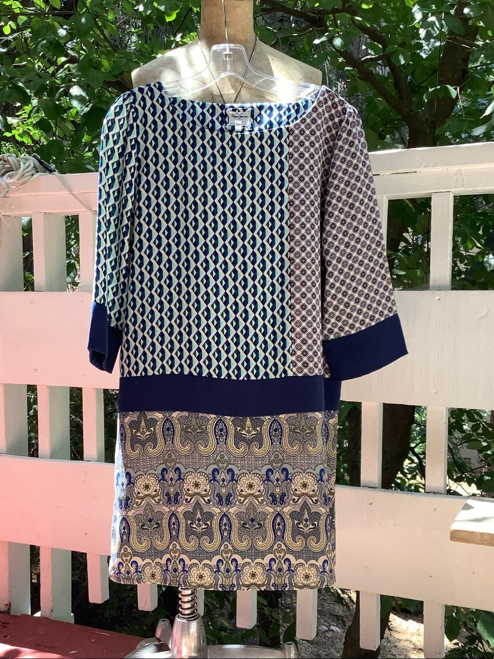 Pepe Jeans Patchwork Dress Medium